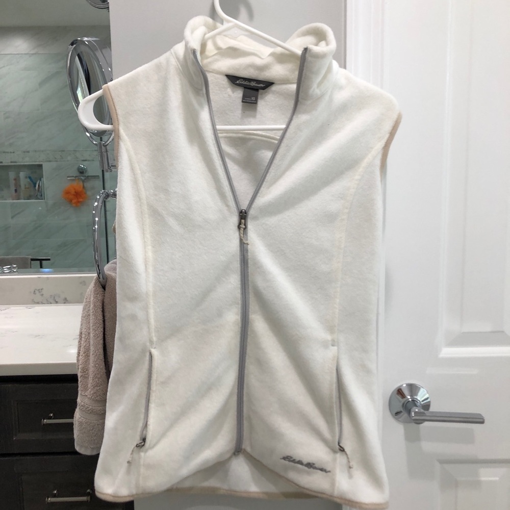Eddie bauer fleece white vest